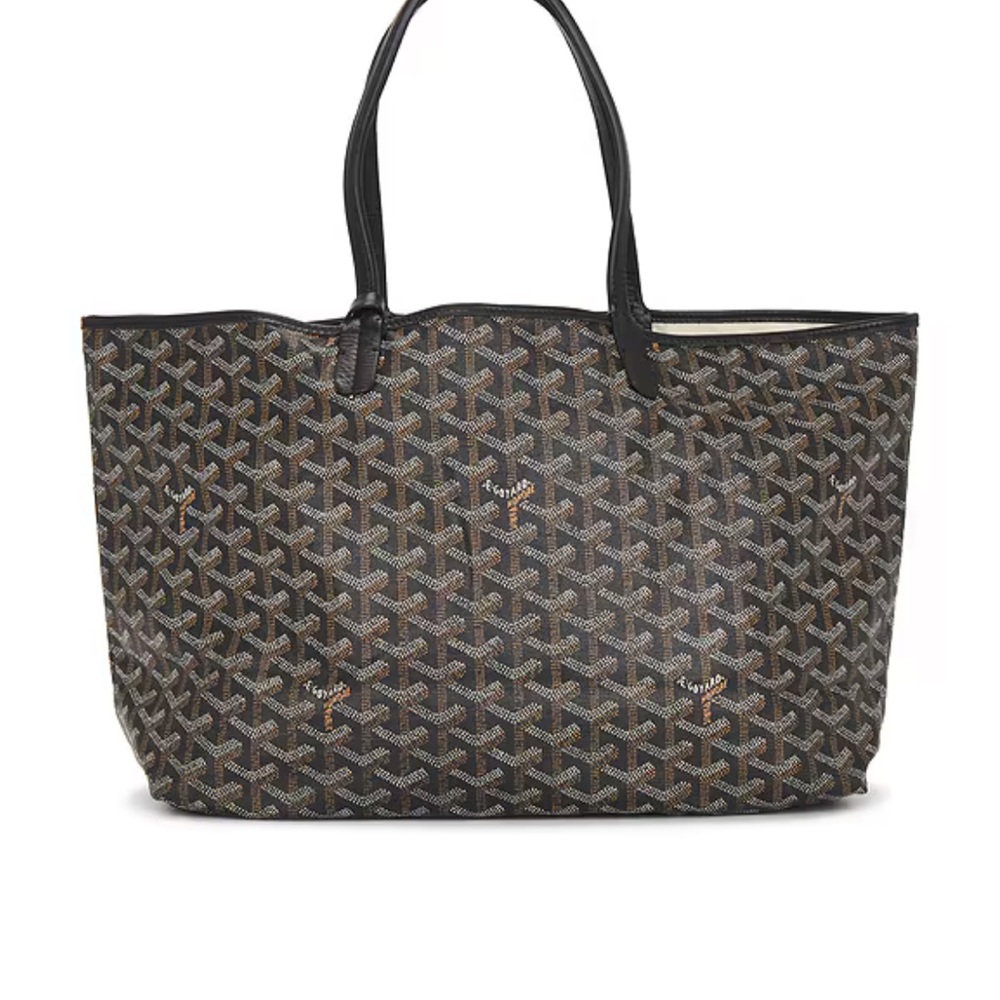 Goyard Black and Brown Chevron Tote